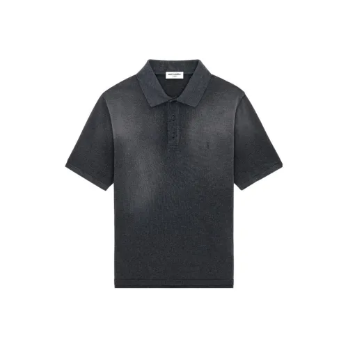 SAINT LAURENT Cassandre Short Sleeved Polo Shirt