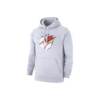 Nike Sportswear Club Fleece Men's Baseball Hoodie Sweatshirt Men's White