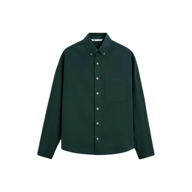 ZARA Shirts Men Green/Blue-0