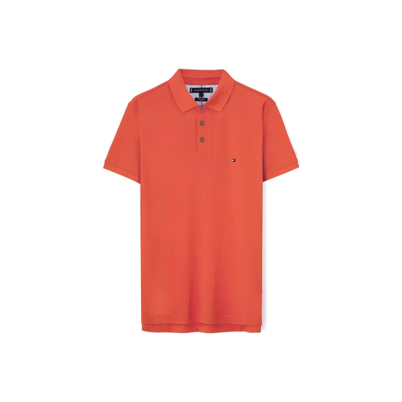 Tommy Hilfiger Polo Shirt Men's Orange Red-0