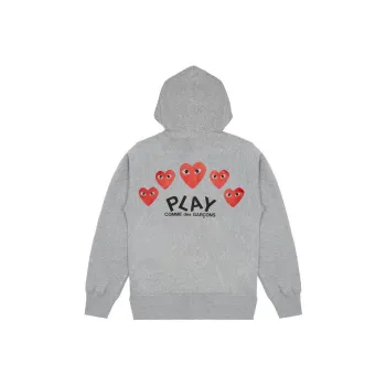 CDG Play SS24 Sweatshirt Unisex Top Gray