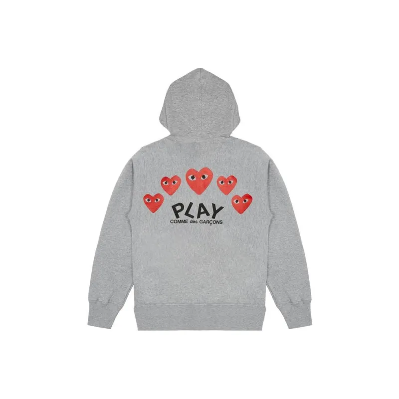 CDG Play SS24 Sweatshirt Unisex Top Gray-0