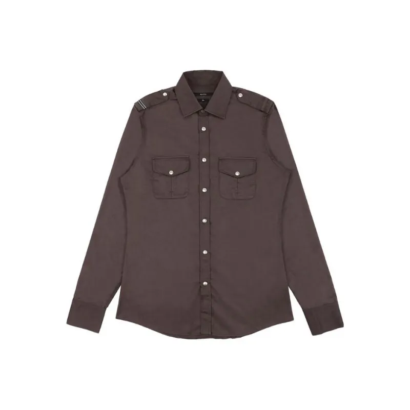 GUCCI Shirts Men Brown-0