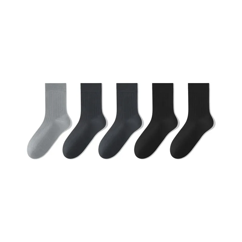 B&C.Room Mid Calf Socks Men's 5 Pack Gift Box Set-10