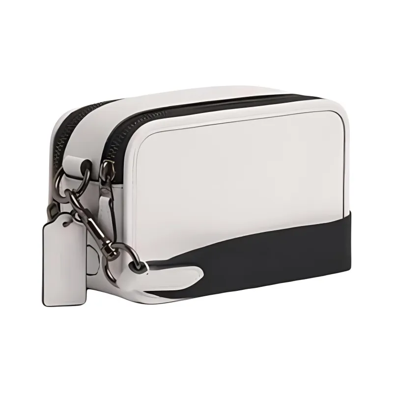 COACH Cow Leather Shoulder Bag, Crossbody Bag Small Size Men's Chalk White Mixed Color-1