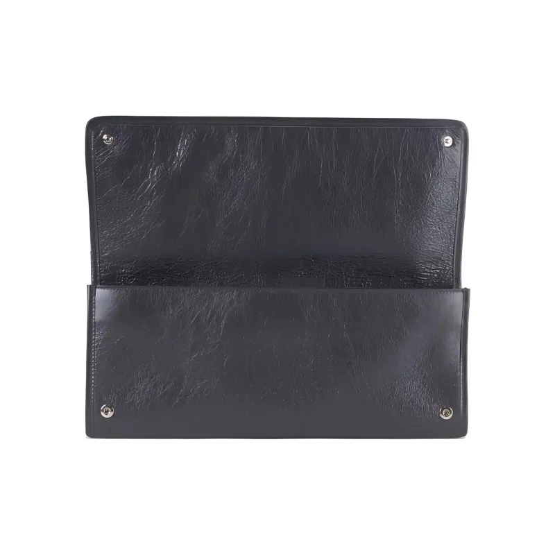 Balenciaga Lambskin Clutch Women's Dark Gray-1