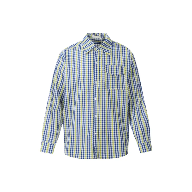 GBXM Shirt Unisex Blue Yellow Plaid-0