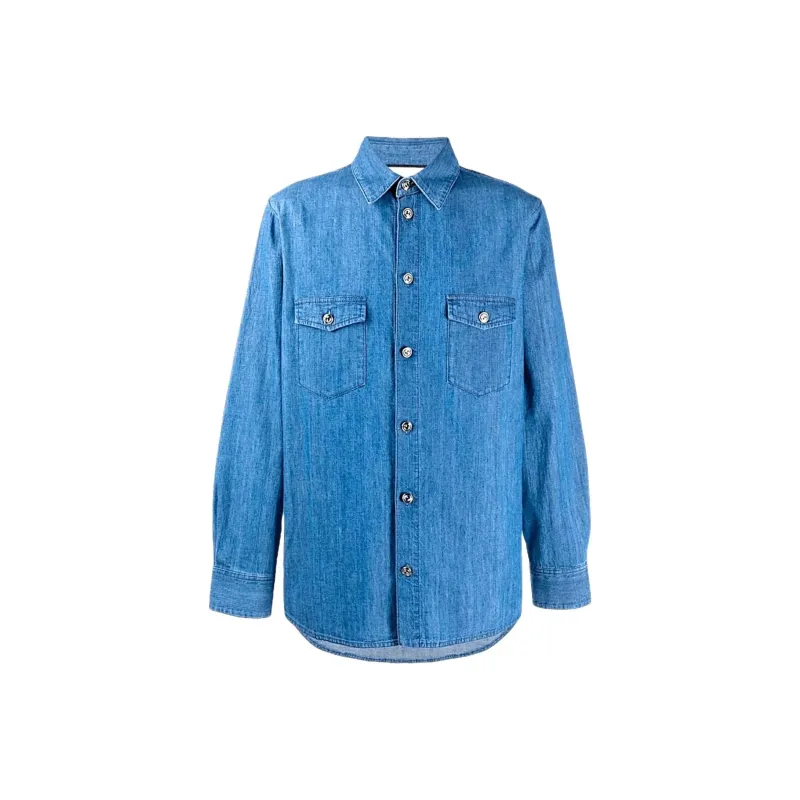 GUCCI Shirts Men Blue-0