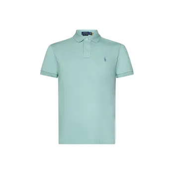 Polo Ralph Lauren Logo Embroidered Straight Hem Polo Shirt
