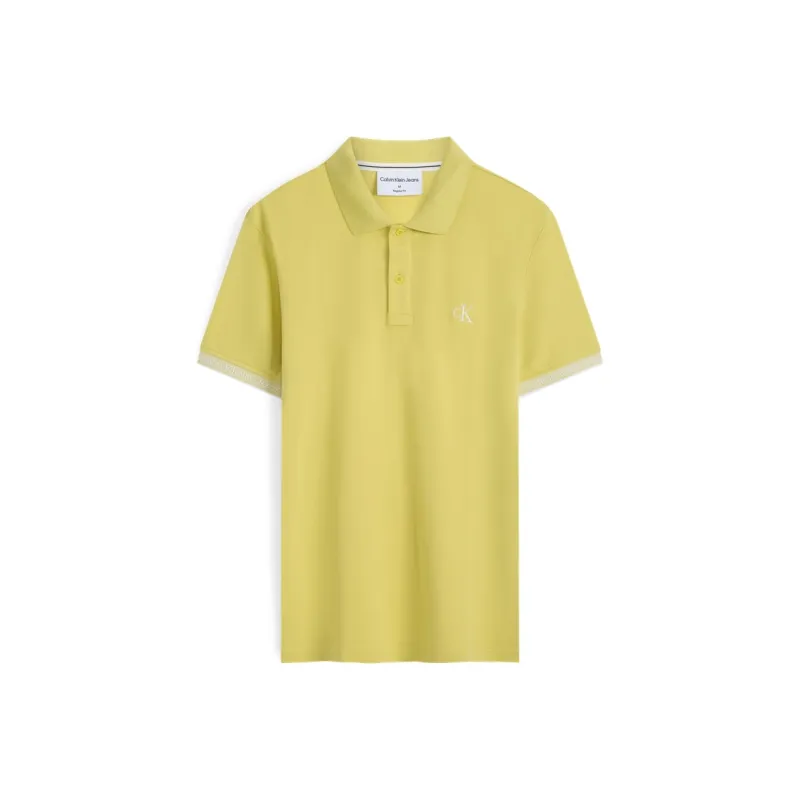 CALVIN KLEIN Polo Shirt Men's Jasmine Yellow-0