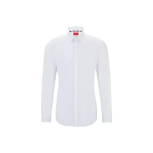 HUGO BOSS Slim-Fit Shirt In Easy-Iron Oxford Cotton Shirt Men's White