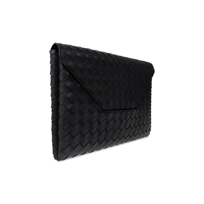 Bottega Veneta Lambskin Clutch Women's Dark Green-1