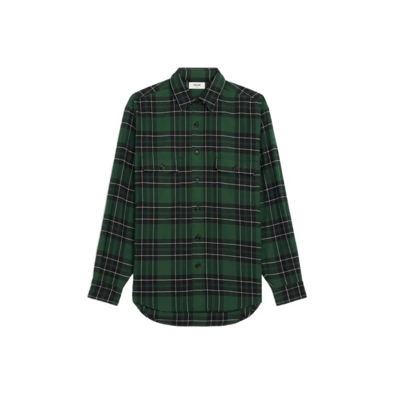 CELINE Shirts Unisex Green-0