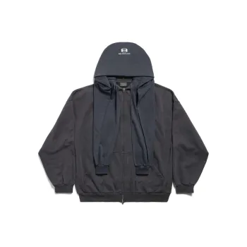 Balenciaga FW24 Unity Sport Icon Incognito Zip Up Hoodie