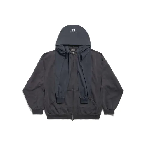 Balenciaga FW24 Unity Sport Icon Incognito Zip Up Hoodie