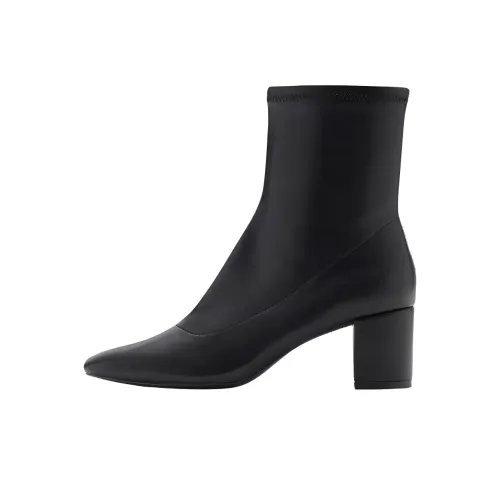MANGO Ankle Boots 5cm Women's Black
