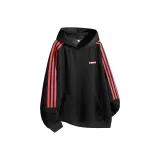 Black Red Hooded (Fleece-Lined)