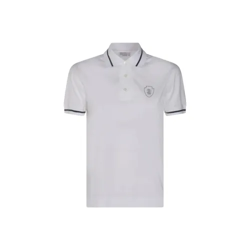 Brunello Cucinelli Logo Printed Short Sleeved Polo Shirt