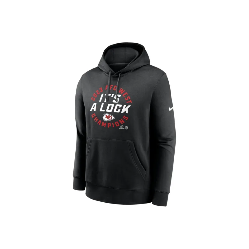 Nike Kansas City Chiefs 2023 AFC West Champions Trophy Sweatshirt Men's Black-0