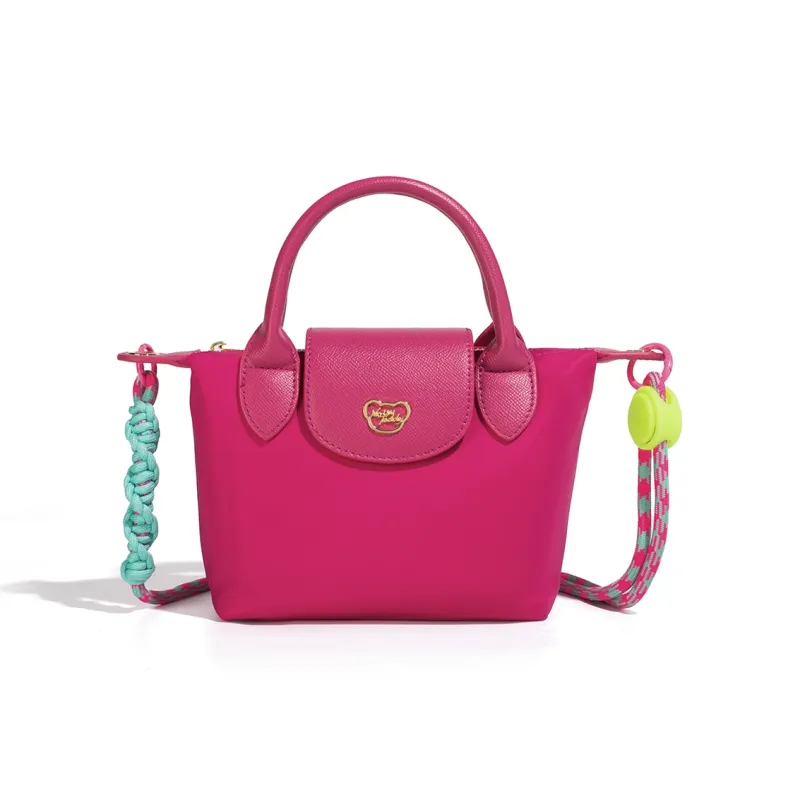 NOISY TEDDY Nylon Dumpling Bag Handbag Regular Women's Pink/Blue/Rose Red/Purple-12