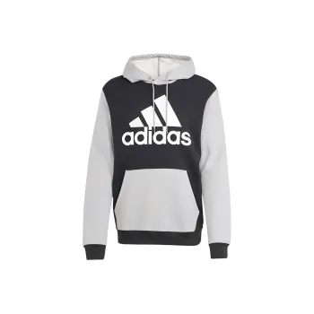Adidas ESSENTIALS FLEECE BIG LOGO HOODIE Sweatshirt Men's Black/Medium Gray Mixed Color