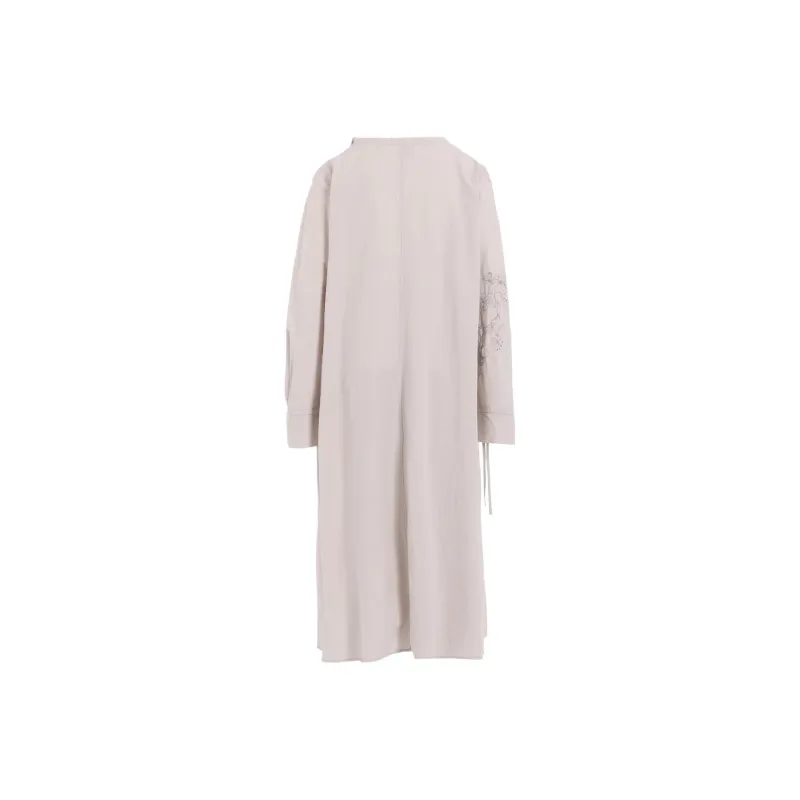 Yohji Yamamoto Y's SS25 Long Sleeved Dress Women's Light Gray-1
