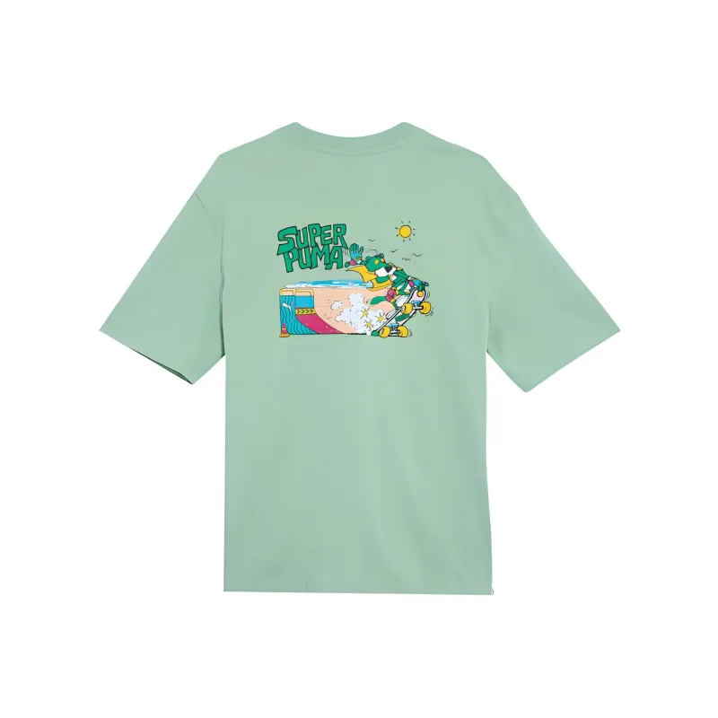 PUMA T Shirt Unisex Light Green-1