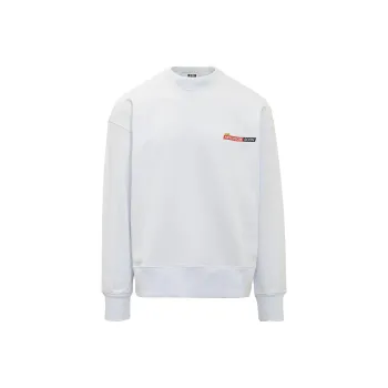 MSGM Live News Printed Crewneck Sweatshirt