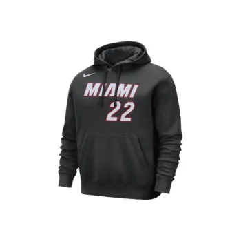 NBA Miami Heat Jimmy Butler Essential Fleece Loose Pullover Fit Hoodie