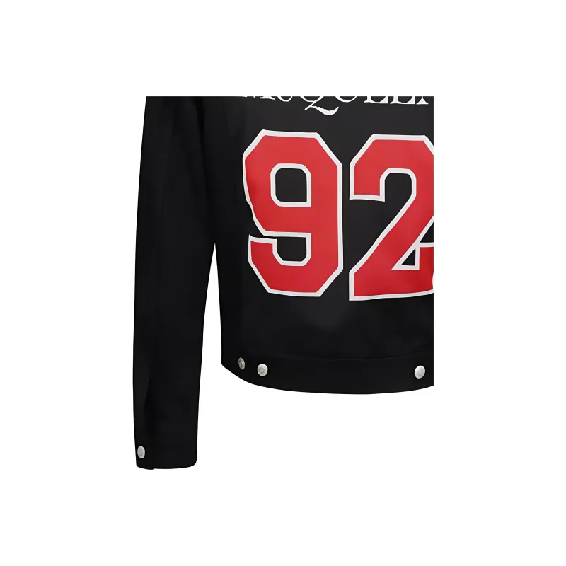Alexander McQueen Logo Patch Buttoned Denim Jacket-2