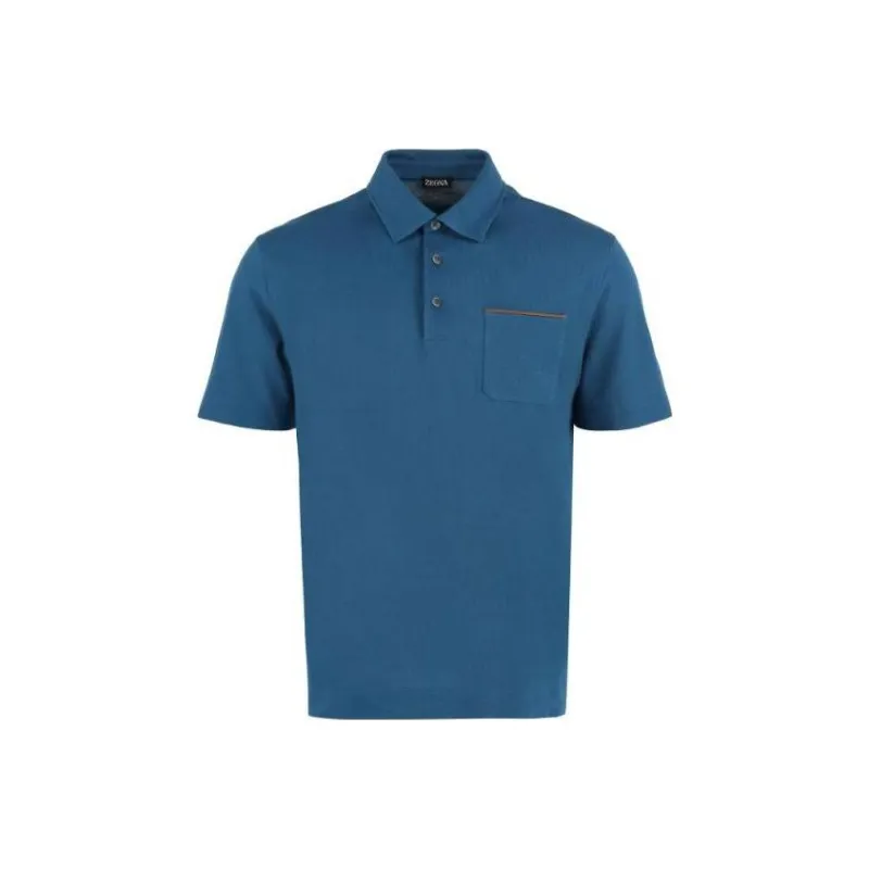 Zzegna Polo Shirts Men Dark Blue-0
