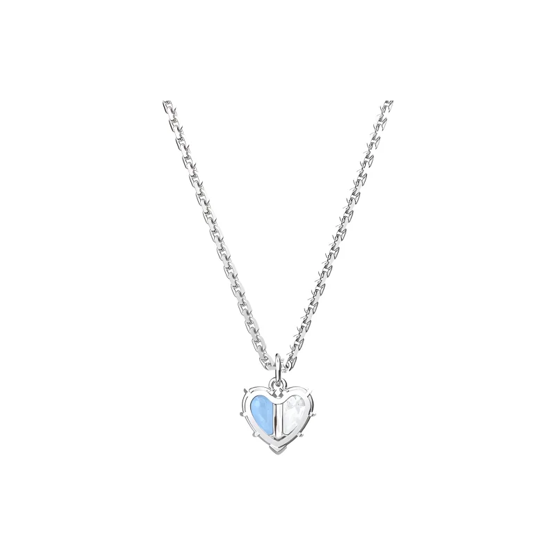 Swarovski Gema 520 Rhodium Plated Necklaces Women's Blue-2