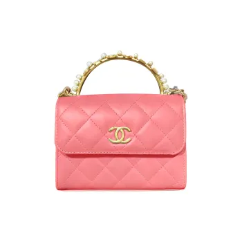 CHANEL Sheepskin Small Square Bag Shoulder Bag, Crossbody Bag Women's Pink