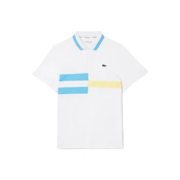 LACOSTE Striped Piqué Polo Shirt