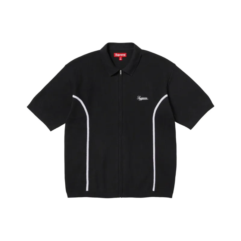 Supreme Piping Zip Up Polo-1