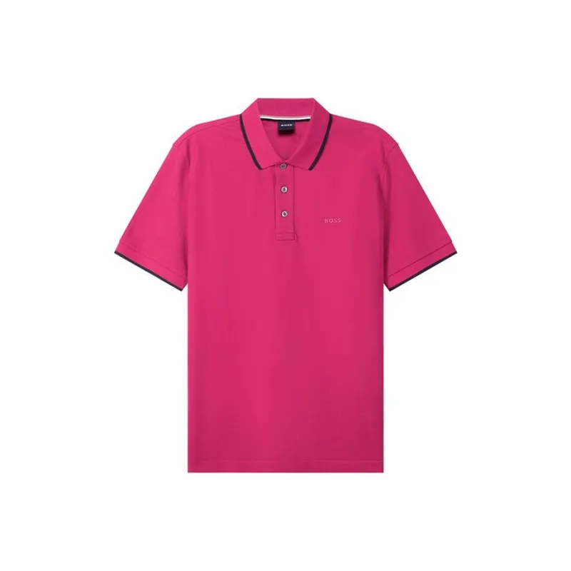 HUGO BOSS Polo Shirts Men Rose Red-0