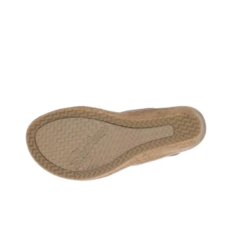Skechers Beverlee Timeless Touch One Strap Sandals Women's Taupe-4