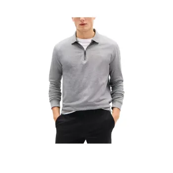 Tommy Hilfiger Polo Shirt Men's Light Gray