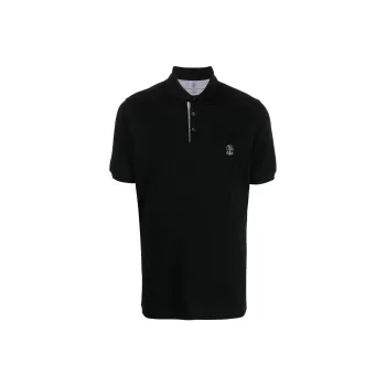Brunello Cucinelli Polo Shirts Men Black