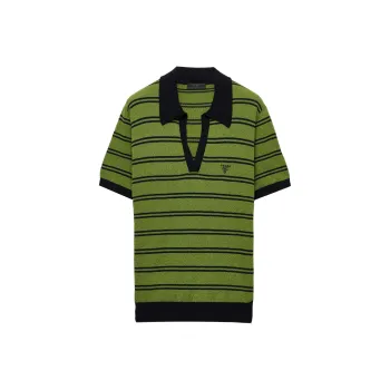 PRADA SS25 Polo Shirt Men's Green