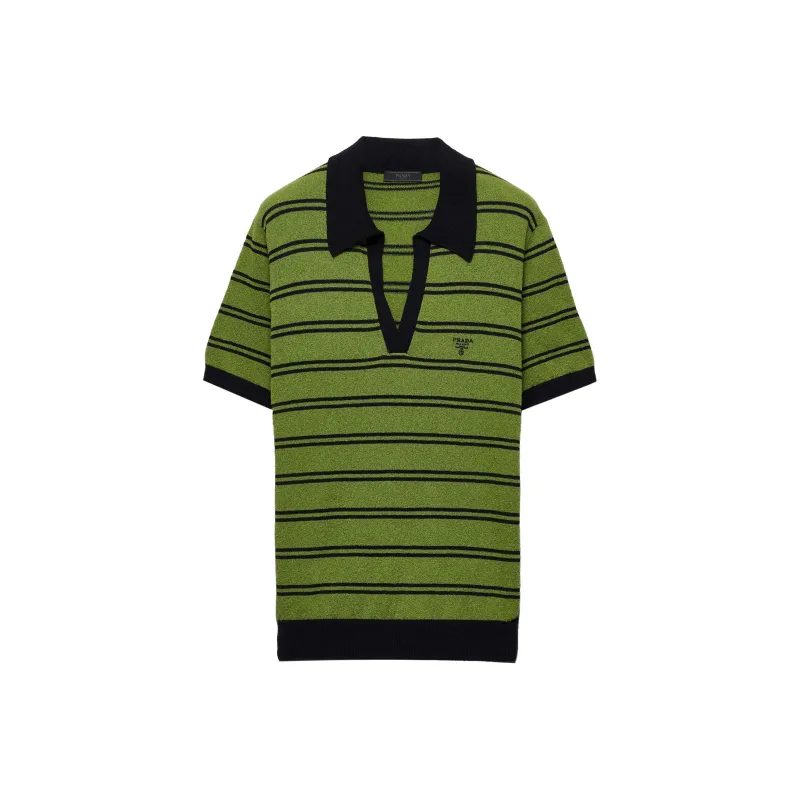 PRADA SS25 Polo Shirt Men's Green-0