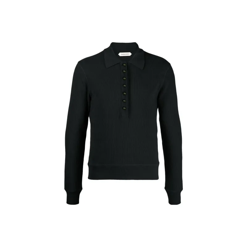 Namacheko Samira Ribbed-knit Polo Shirt-0