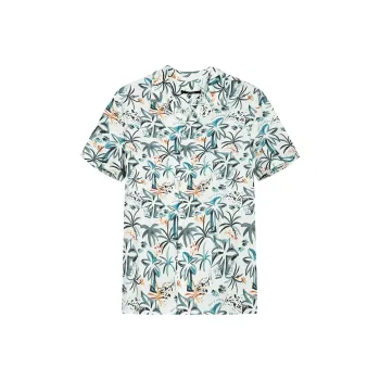 DAVID NAMAN Shirts Men Blue White