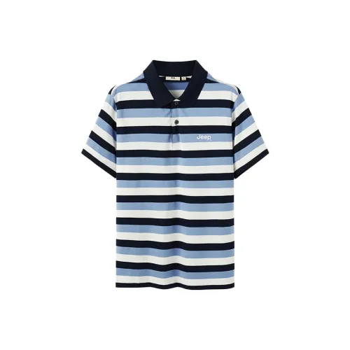Jeep Polo Shirt Men's Smart Blue