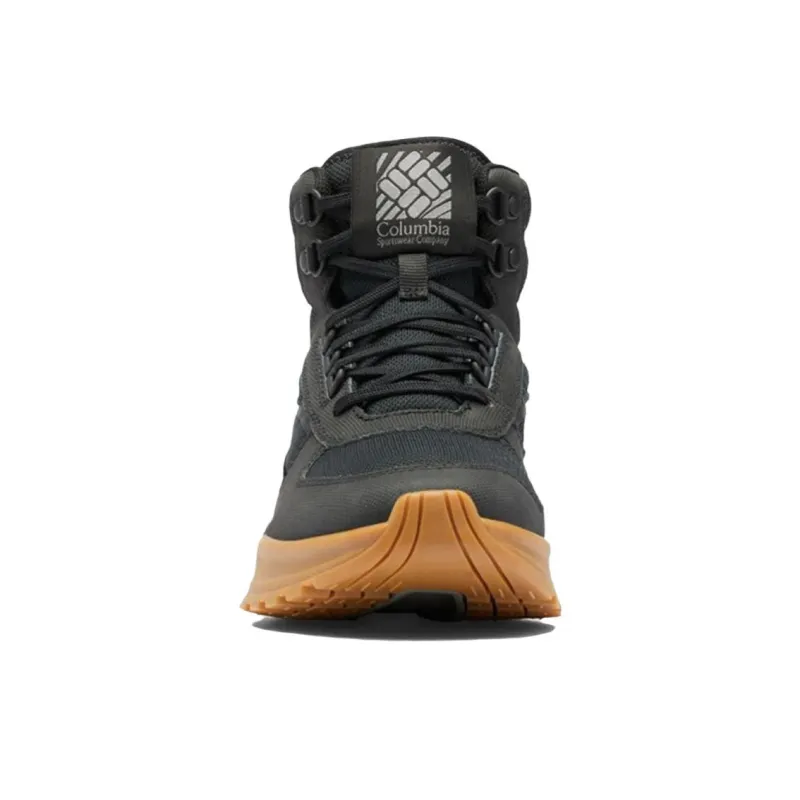 Columbia Wildone Anti Slip Wear Resistant High Top Hiking Shoes Women's Black Green-3