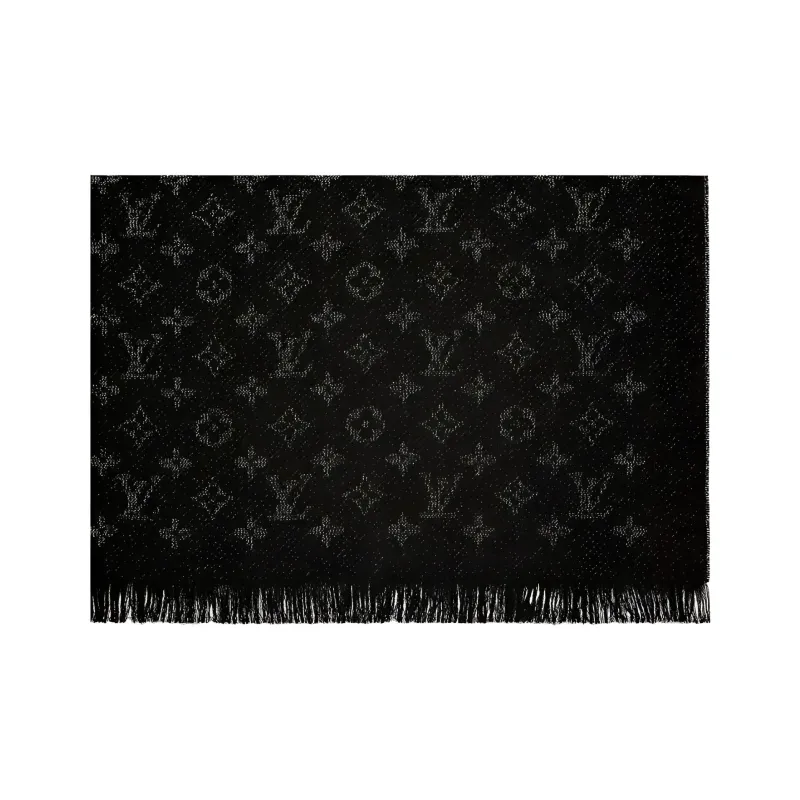LOUIS VUITTON TIMELESS Knit Scarves Women's Black-1