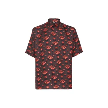 FENDI Ff Diamond Silk Shirt