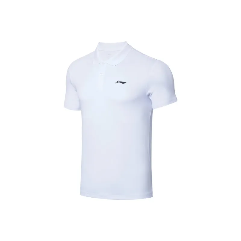 LiNing Badminton Series Polo Shirt Men's Standard White-0