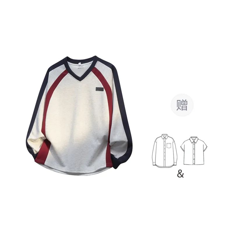 YOSICIL Polo Shirt Unisex White Heather Gray & Navy Blue & Burgundy-6