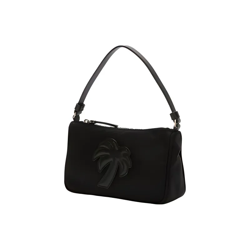PALM ANGELS Big Palm Nylon Pouch Black-1